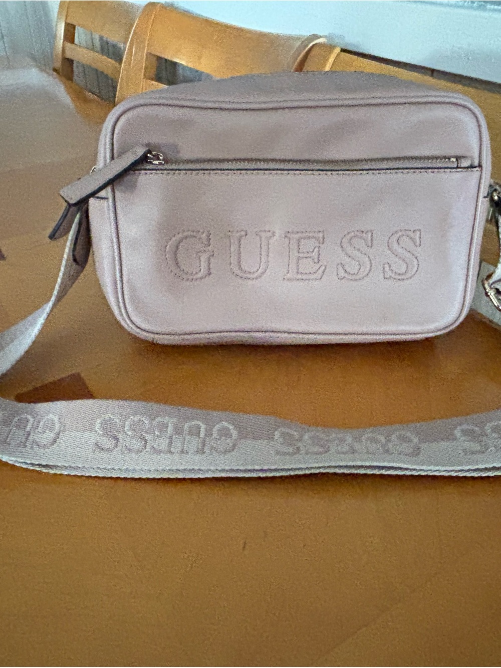 GUESS Women's Blush Pink Crossbody Camera Bag